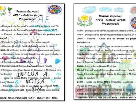 APAE de Getúlio Vargas promove programação especial para a Semana da Pessoa com Deficiência