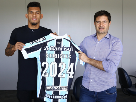 Grêmio oficializa renovação de contrato de Rodrigues até dezembro de 2024