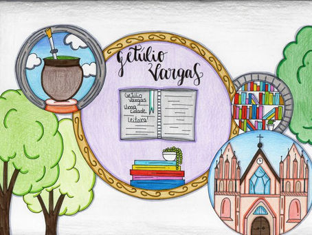 Estudante do 9º ano vence concurso da capa da Feira do Livro em Getúlio Vargas