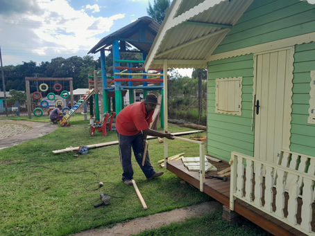 Erebango: Reformas marcam as férias na Creche Vó Alma 