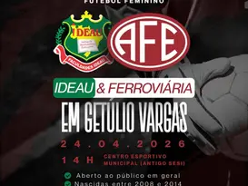 IDEAU e Ferroviária realizam avaliação de futebol feminino em Getúlio Vargas