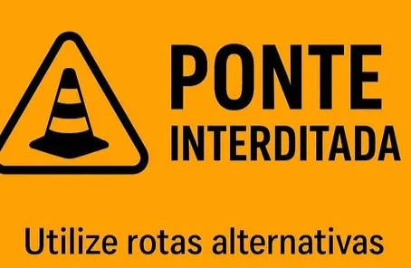 Obras interrompem tráfego na ponte sobre o Rio Ligeiro nesta quarta-feira