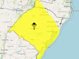 Inmet e Defesa Civil emitem alertas para temporais em praticamente todo o RS; confira previsão em Getúlio Vargas