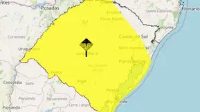 Inmet e Defesa Civil emitem alertas para temporais em praticamente todo o RS; confira previsão em Getúlio Vargas