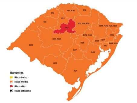 RS fica com uma bandeira vermelha na 25ª rodada do Distanciamento Controlado