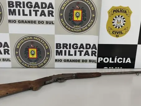 Brigada Militar e Polícia Civil apreendem arma de fogo em Erebango