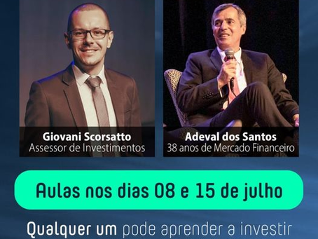 ACCIAS promove curso presencial em Getúlio Vargas para ensinar a investir