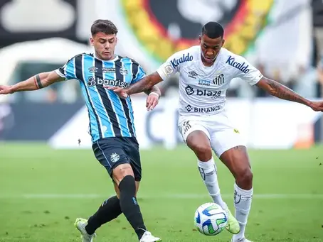 Grêmio leva virada e perde por 2 a 1 para o Santos