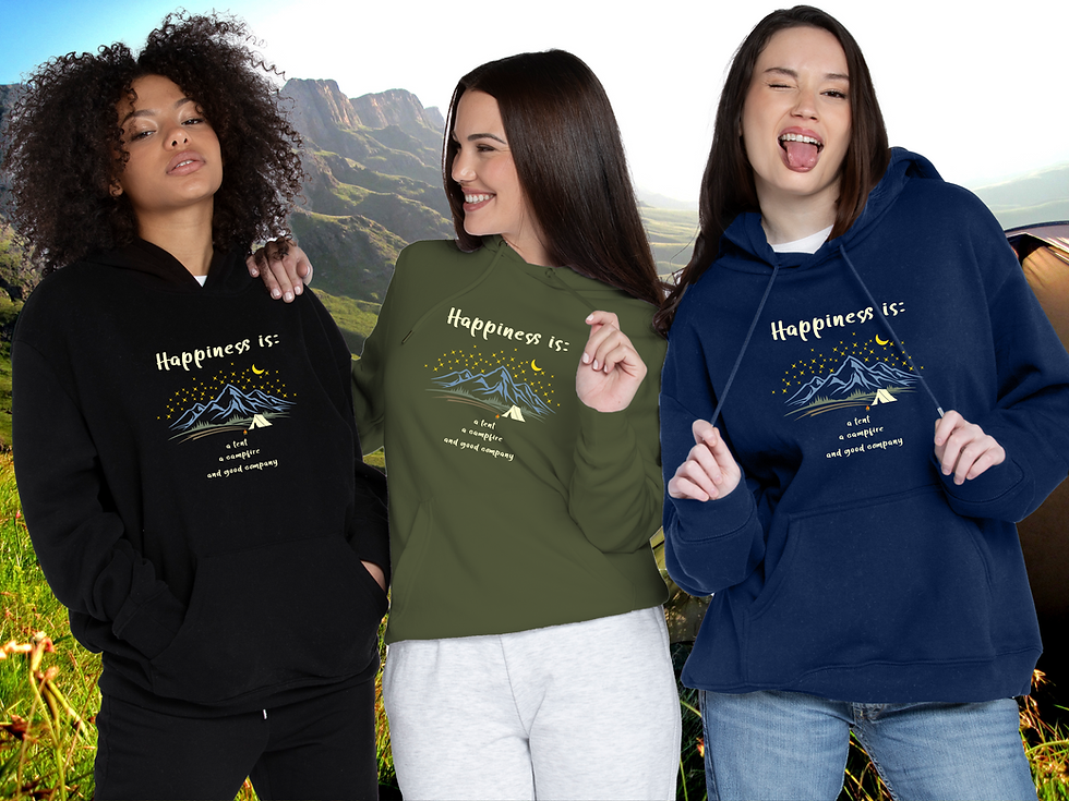Thumbnail: Hapiness is Camping sweatshirt adventure hoodie hiking sweatshirt explore hoodie