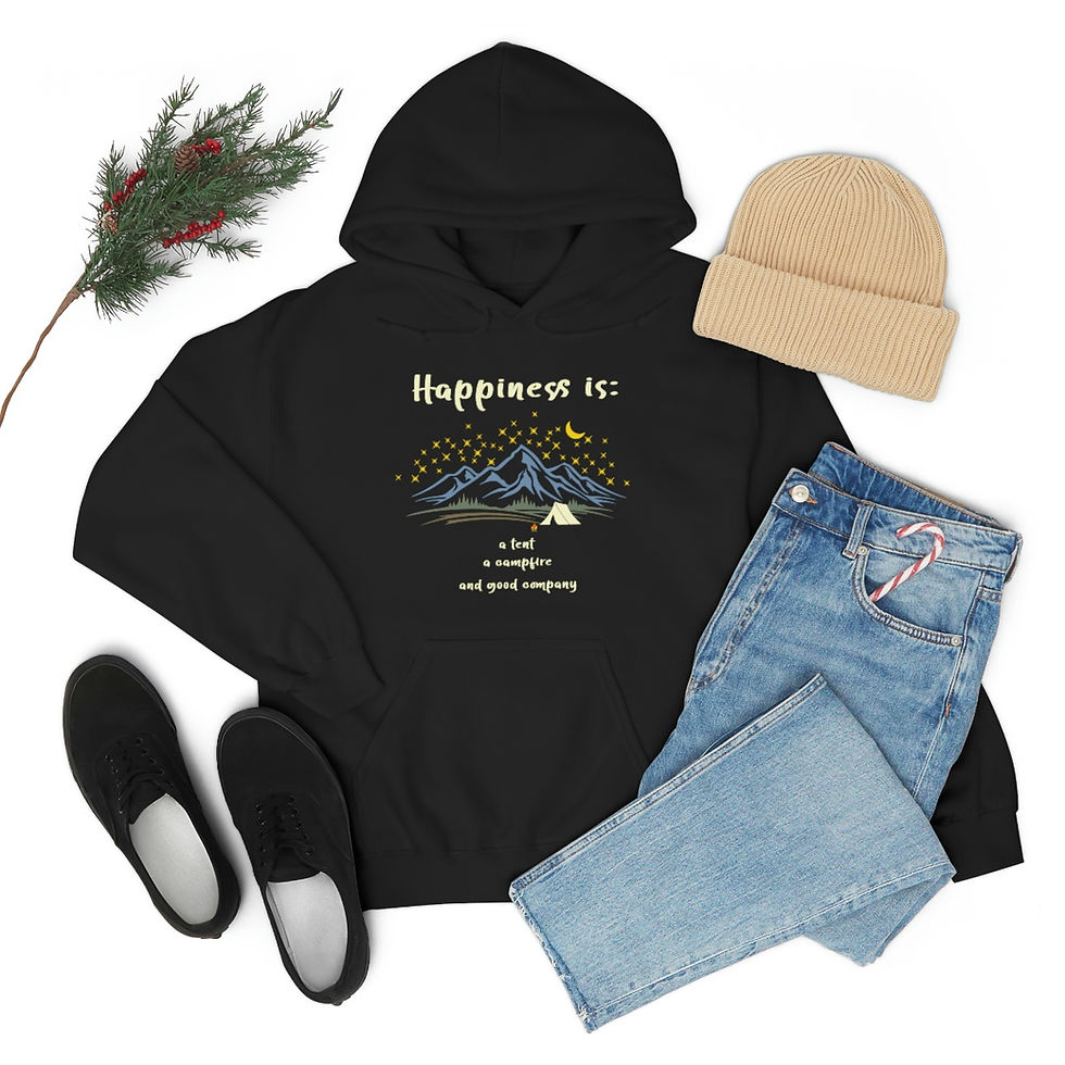 Thumbnail: Hapiness is Camping sweatshirt adventure hoodie hiking sweatshirt explore hoodie
