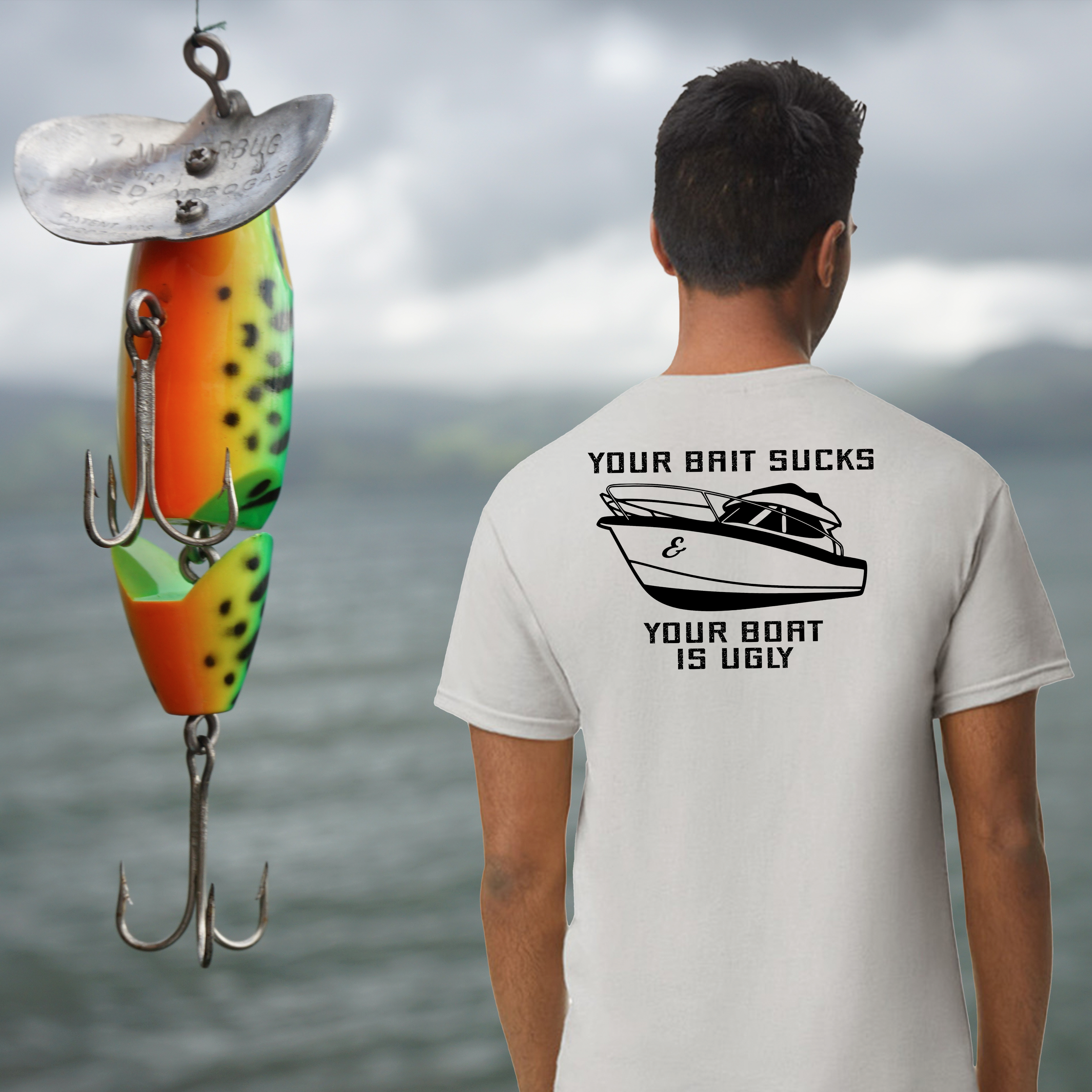 Your Boat is Ugly Unisex Heavy Cotton Tee, Ugly Boat, Bait Sucks