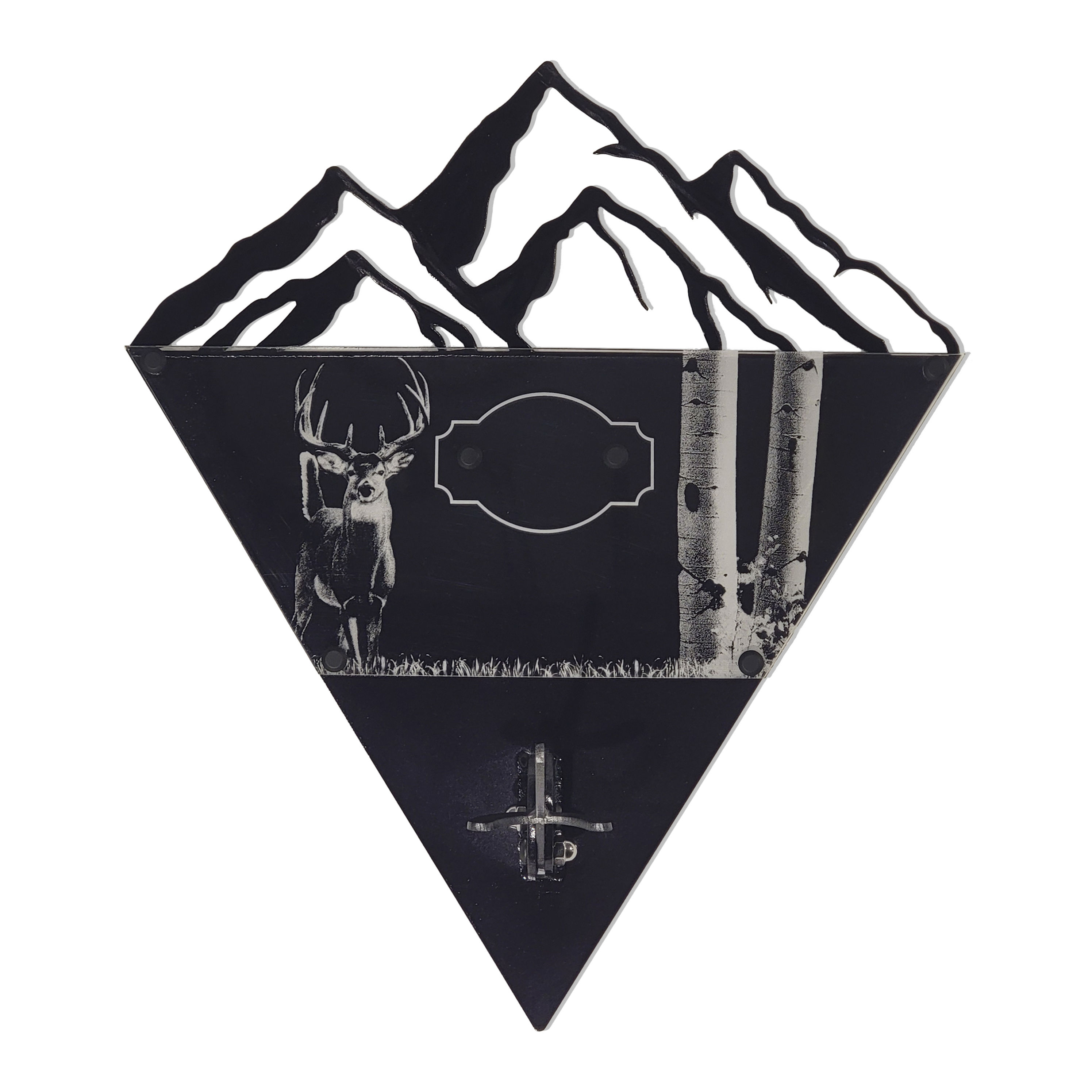 European Mount White Tail Deer, Adjustable, Engraved