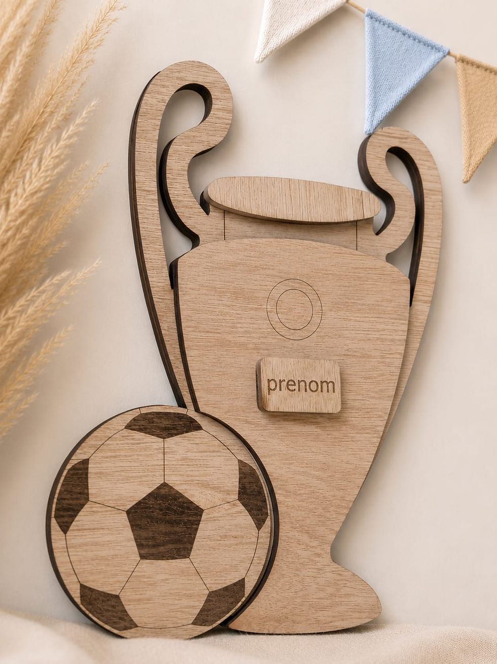 Miniature : Coupe et ballon en bois