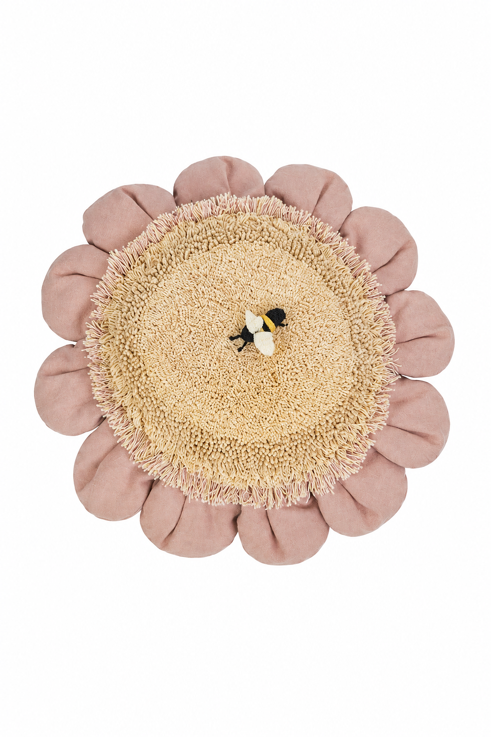 Coussin de sol Pink Daisy Lorena Canals vue de face