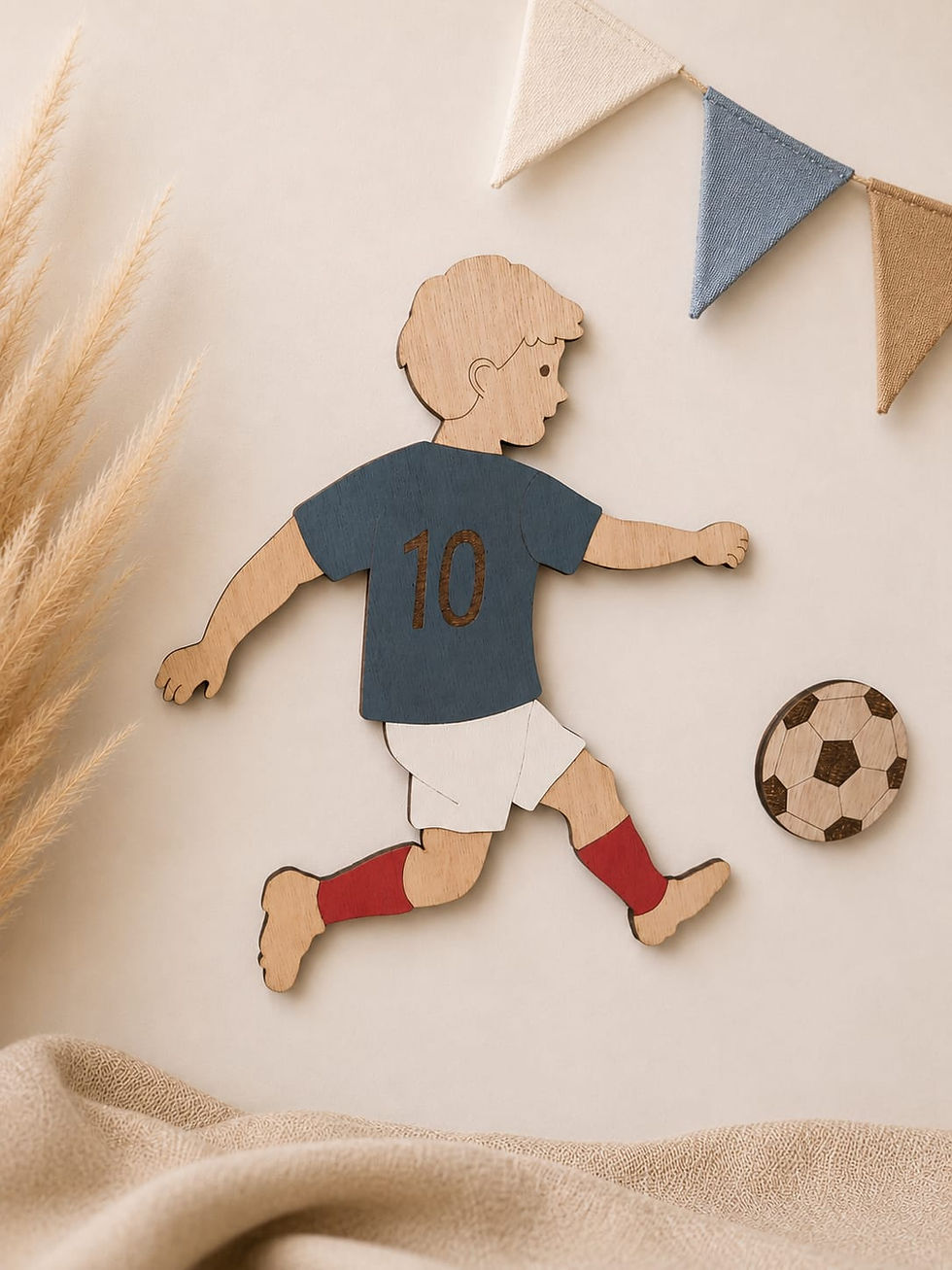 Footballer en bois