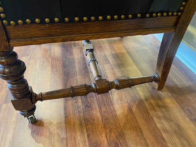 Thumbnail: Matching Quartersawn Oak His & Hers 1900 Antique Chairs
