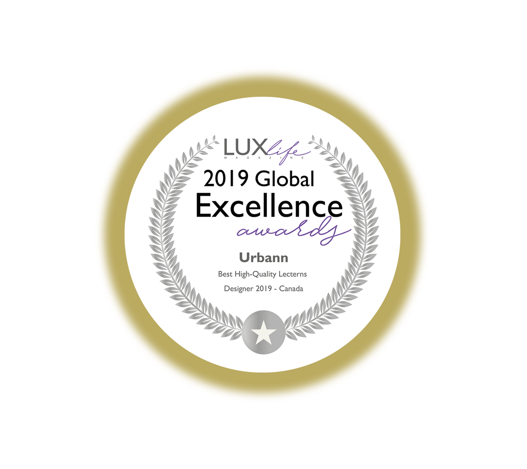 Urbann awarded - Global Excellence Awards: Best High-Quality Lecterns Designer 2019 - Canada