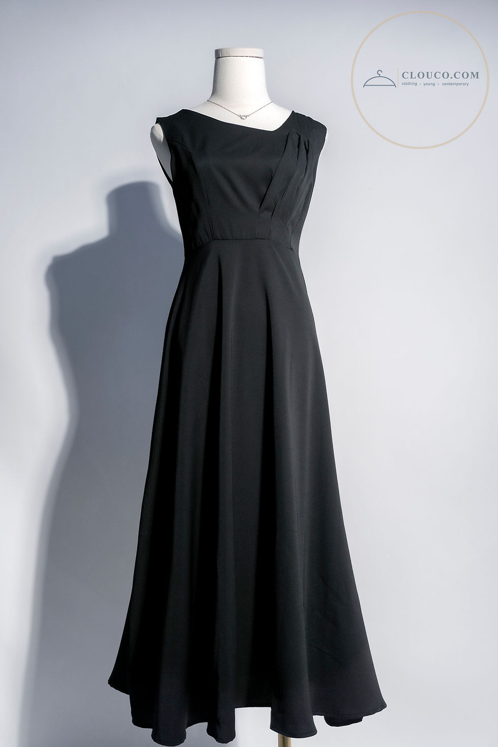 Hình thu nhỏ: Váy Trơn Kiểu Pháp Phong Cách Hepburn