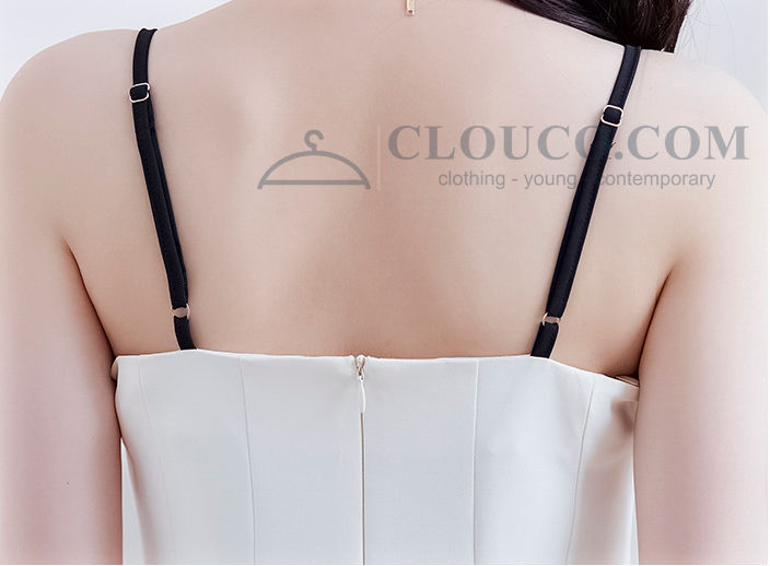 Hình thu nhỏ: Váy 2 Dây Phối Màu