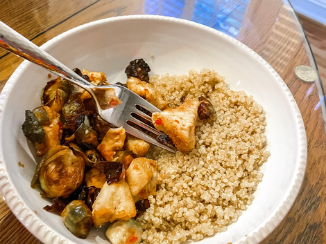 Sweet Chili Chicken & Brussel Sprouts