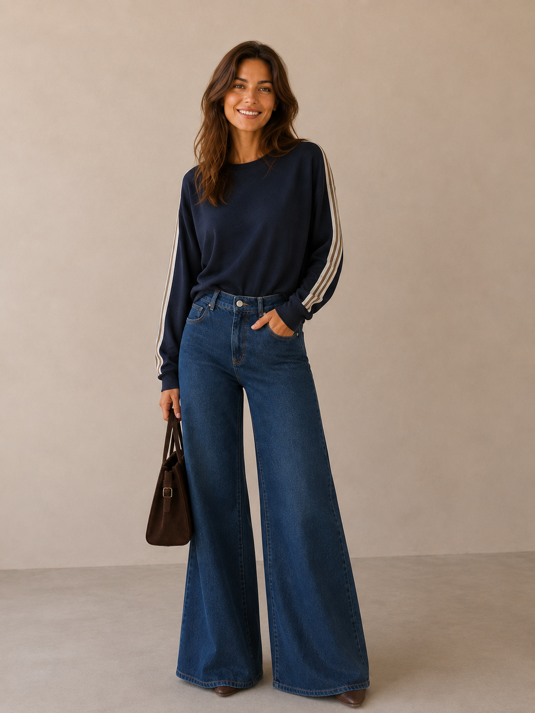 Jean large brut