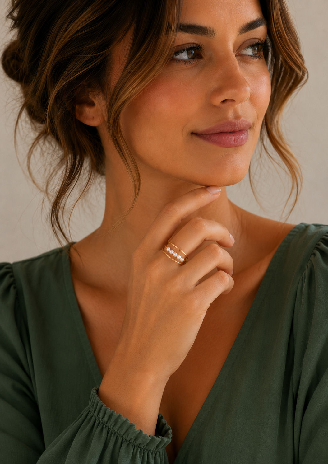 Bague Élégante Dorée