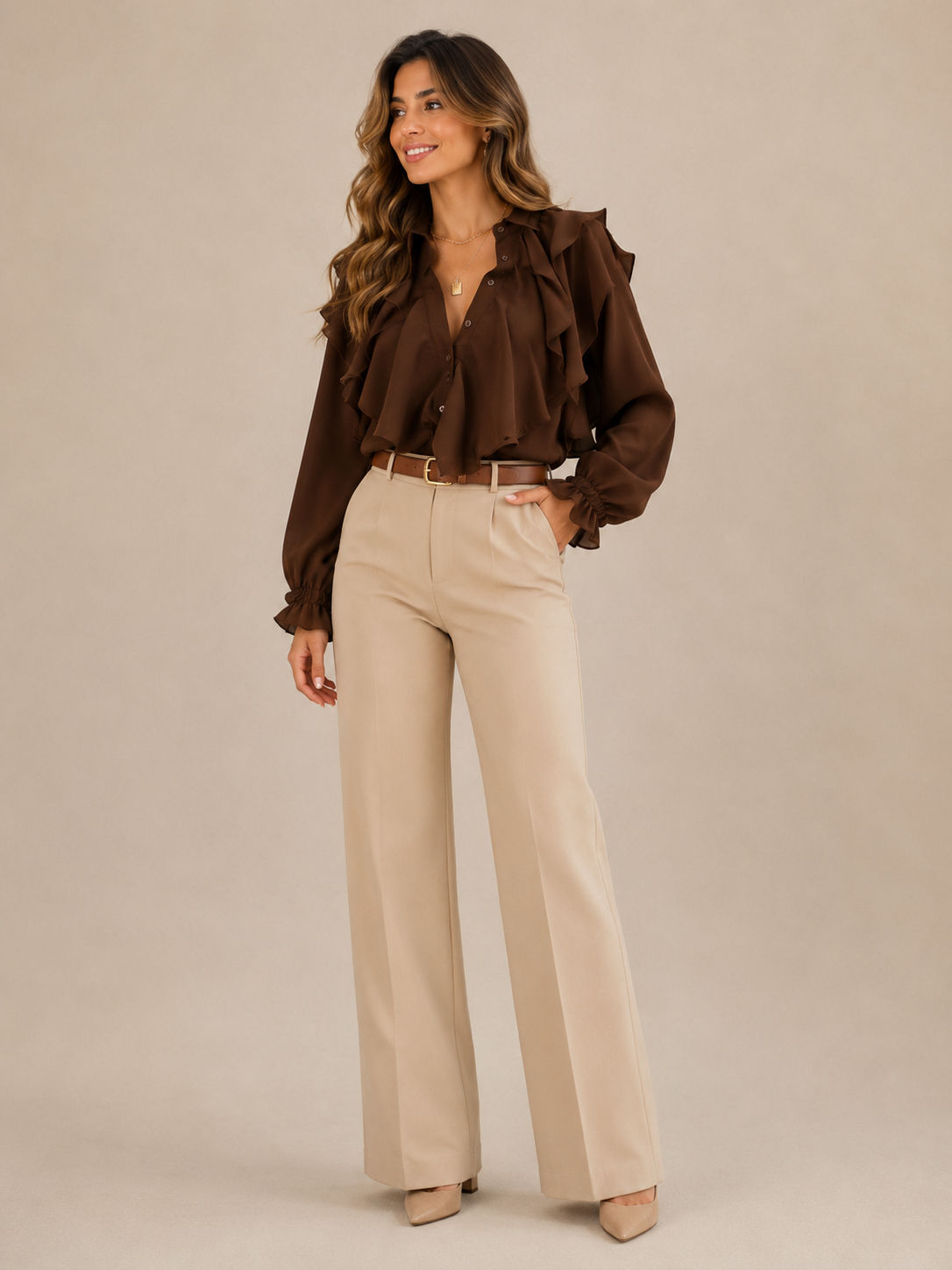 Chemise Volantée Choco