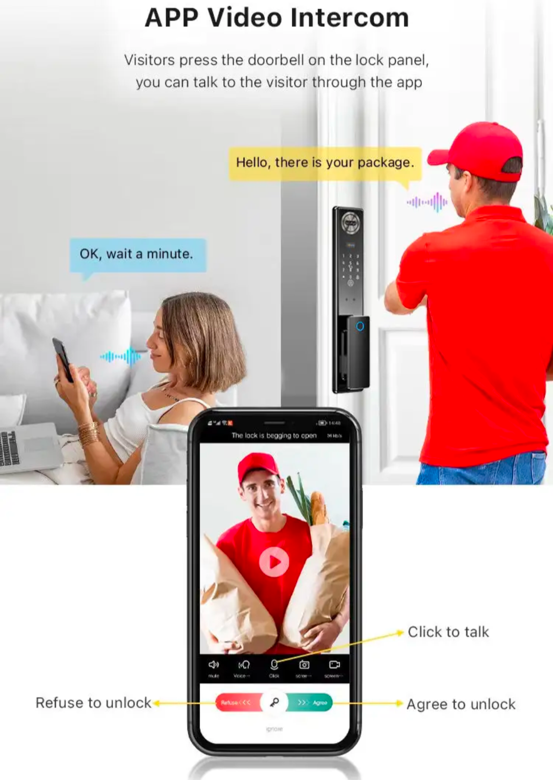 Face ID Smart Door Lock S99