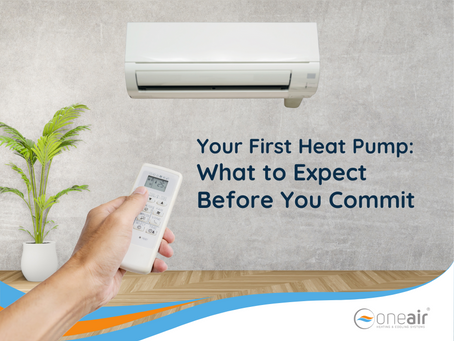 newly installed first heat pump at home