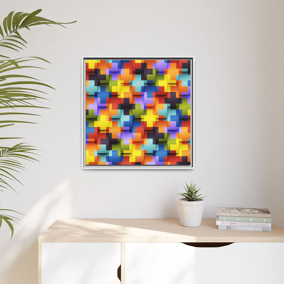Thumbnail: Sea of Pluses-Himalaya_Framed Canvas Print