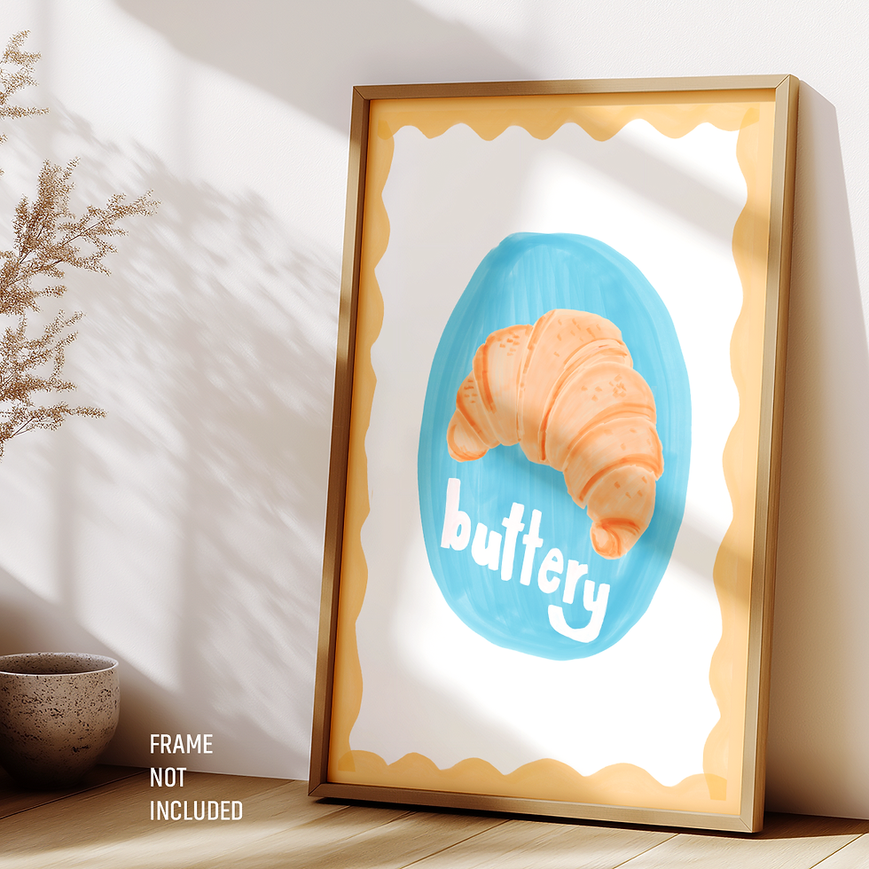 Thumbnail: Buttery Croissant Art Print