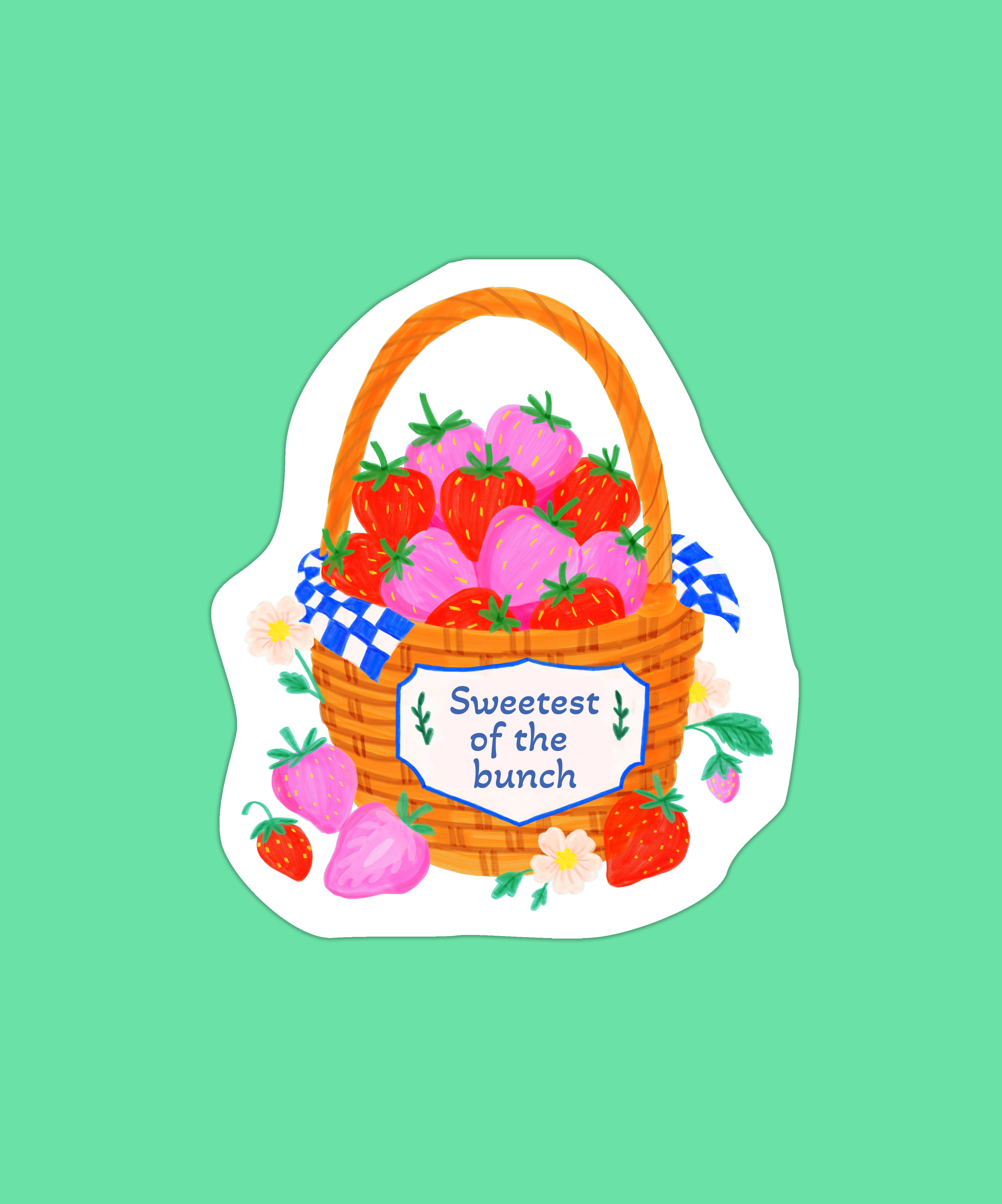 Strawberry Basket Sticker