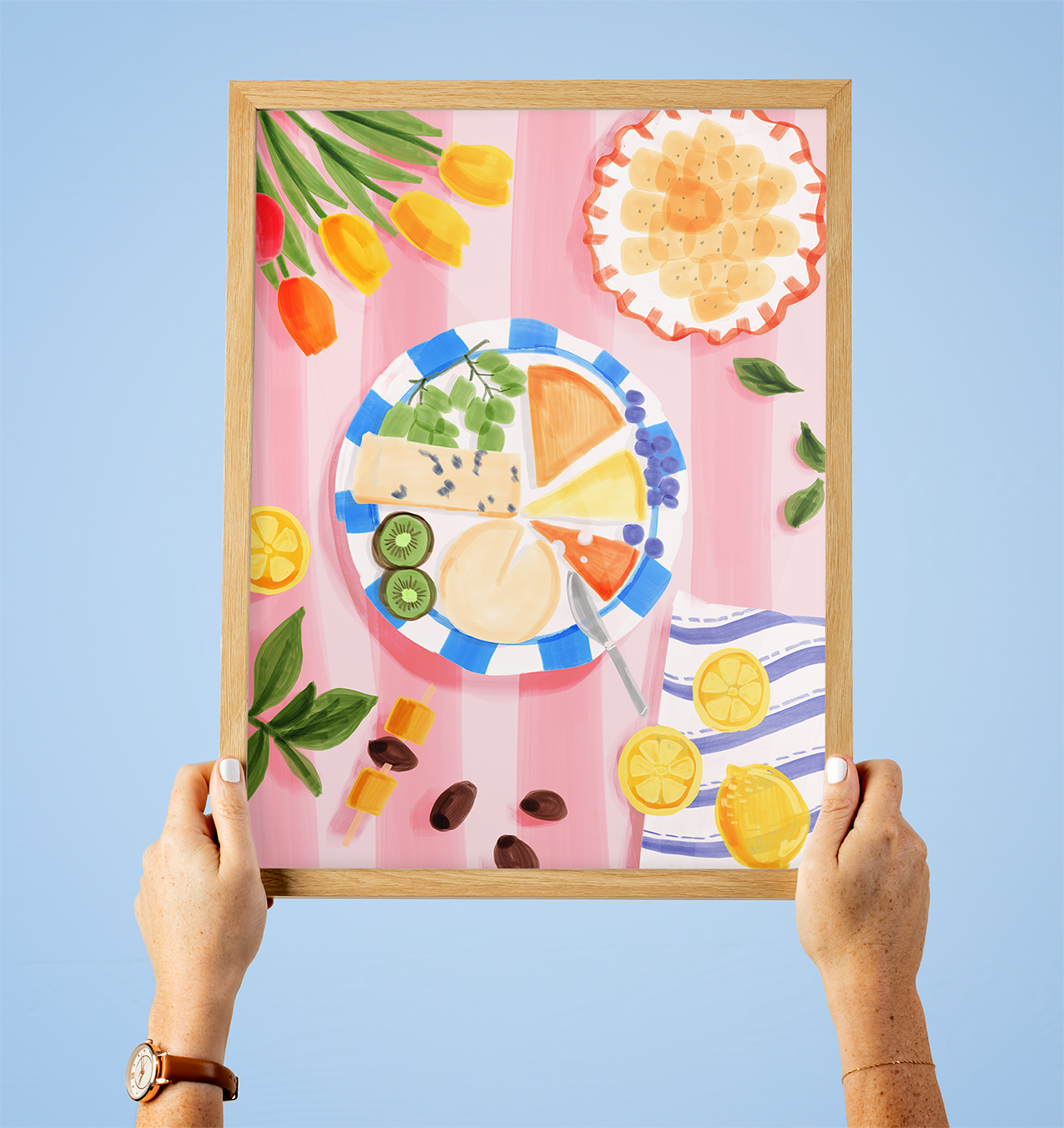Cheese Plates Art Print