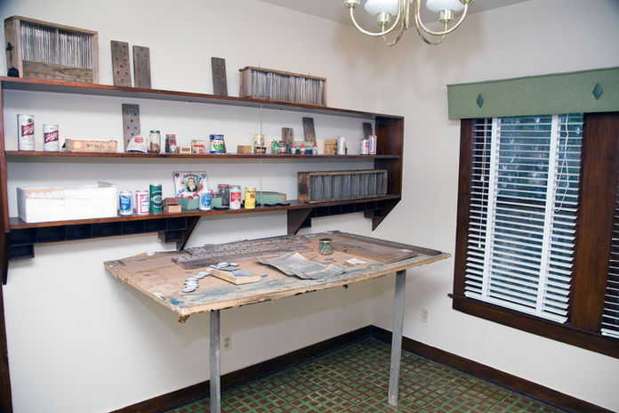 Beer Can House Interior Items from John Milkovisch workshop - photo by David Brown, dabfot