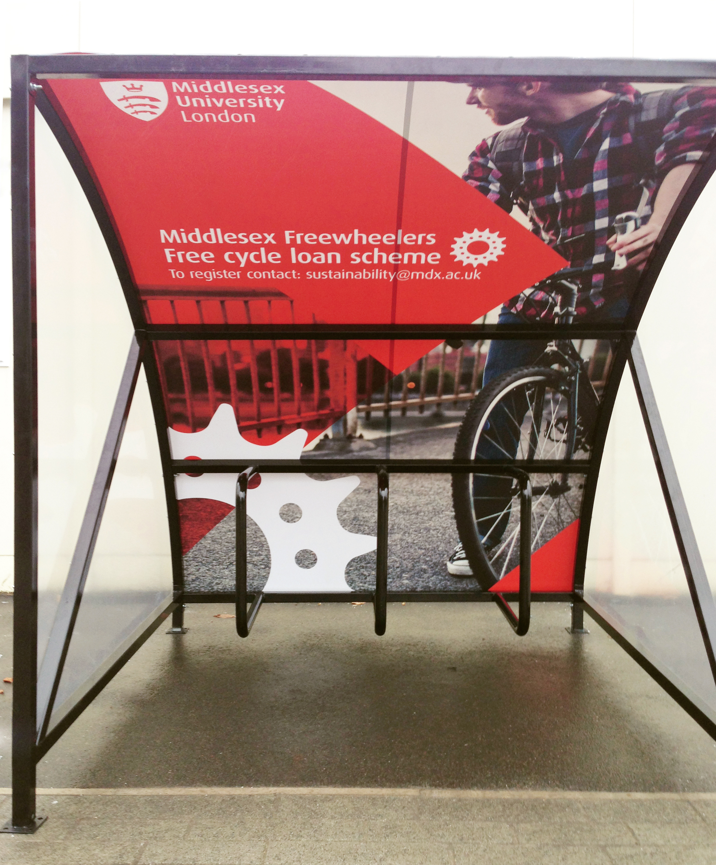 Applied Printed Vinyl Graphic to Bike Store