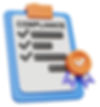 Clipboard that says "compliance" with a checkmark