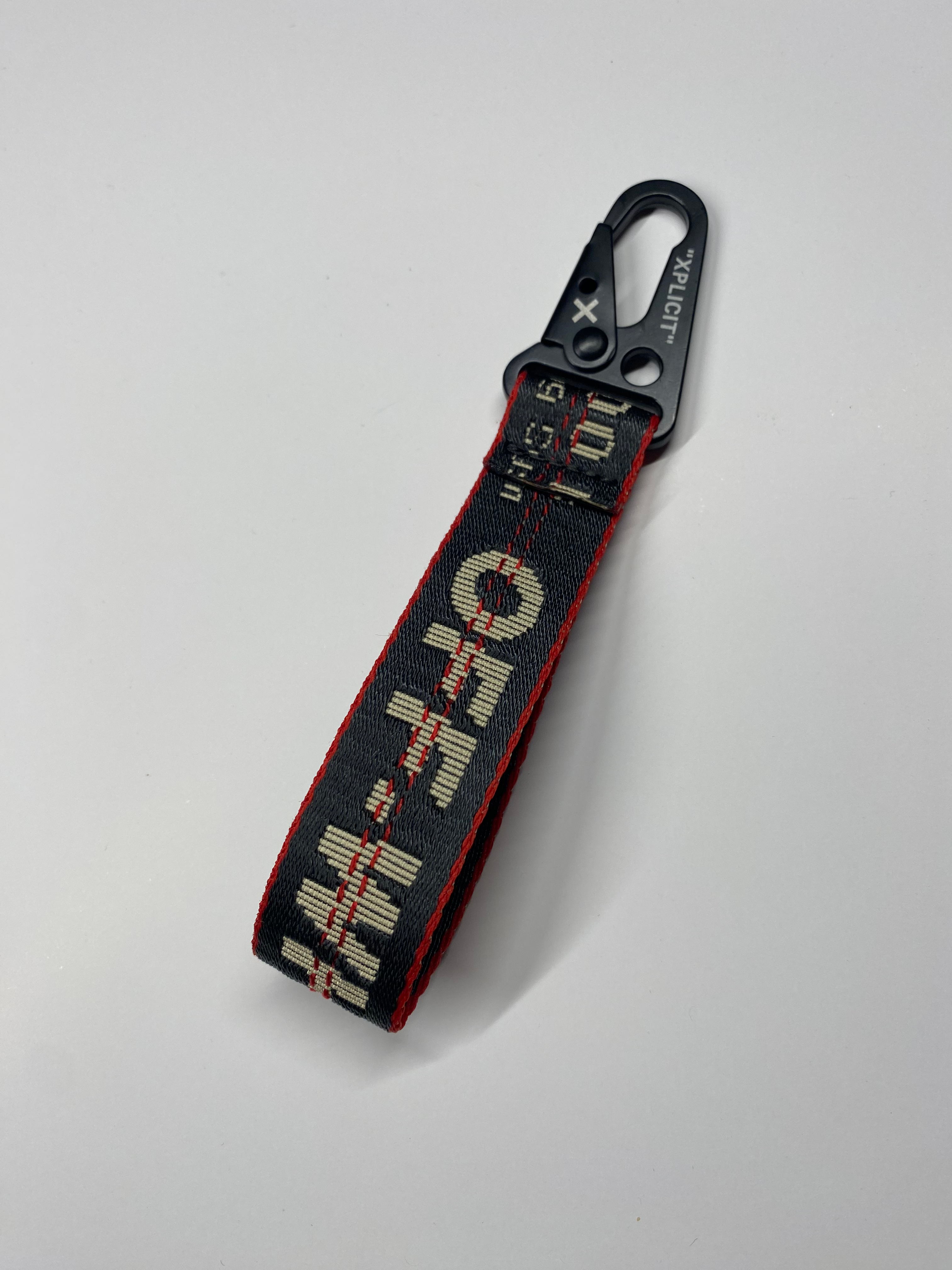$125 keychain made with authentic off-white
