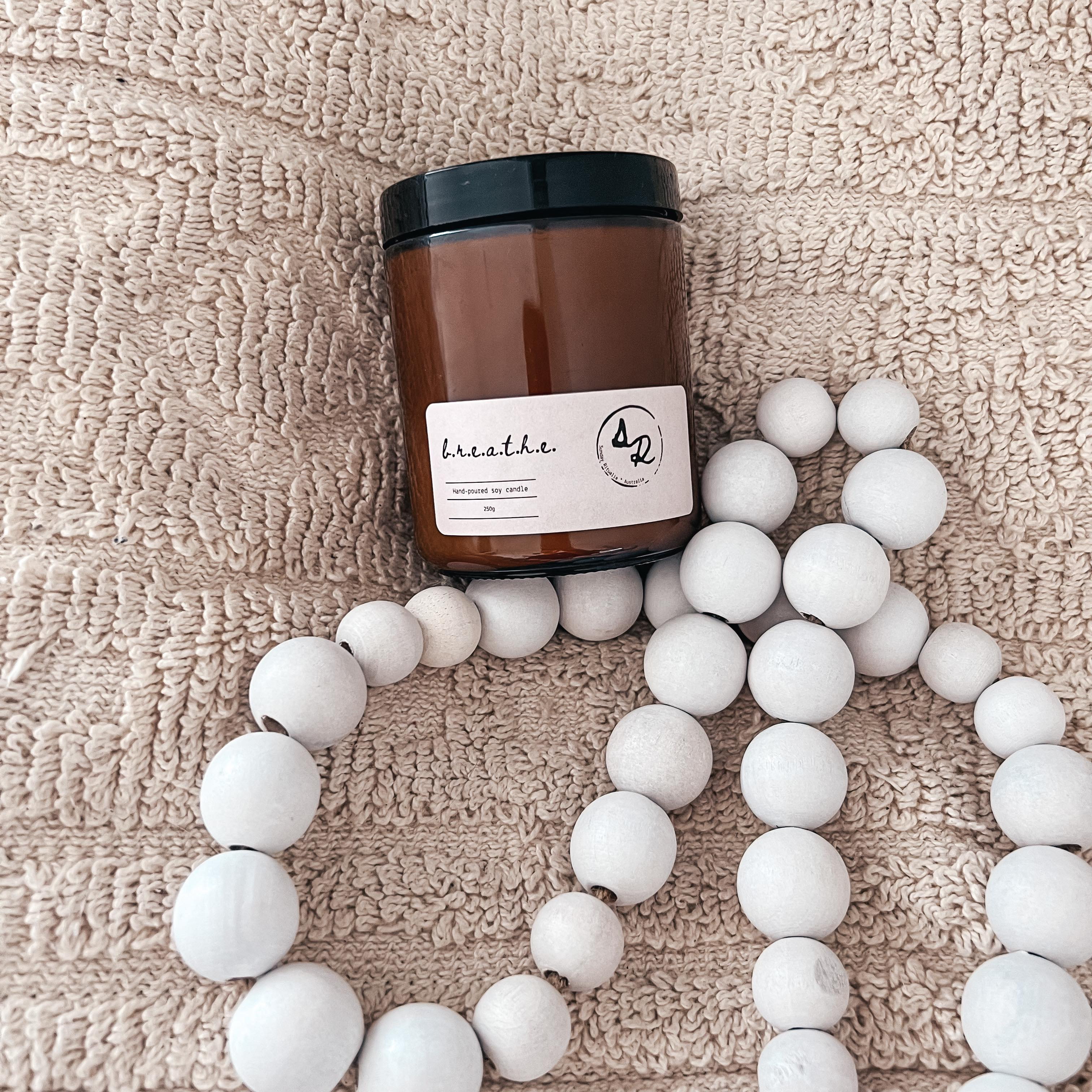 "B R E A T H E" - Meditation Candles