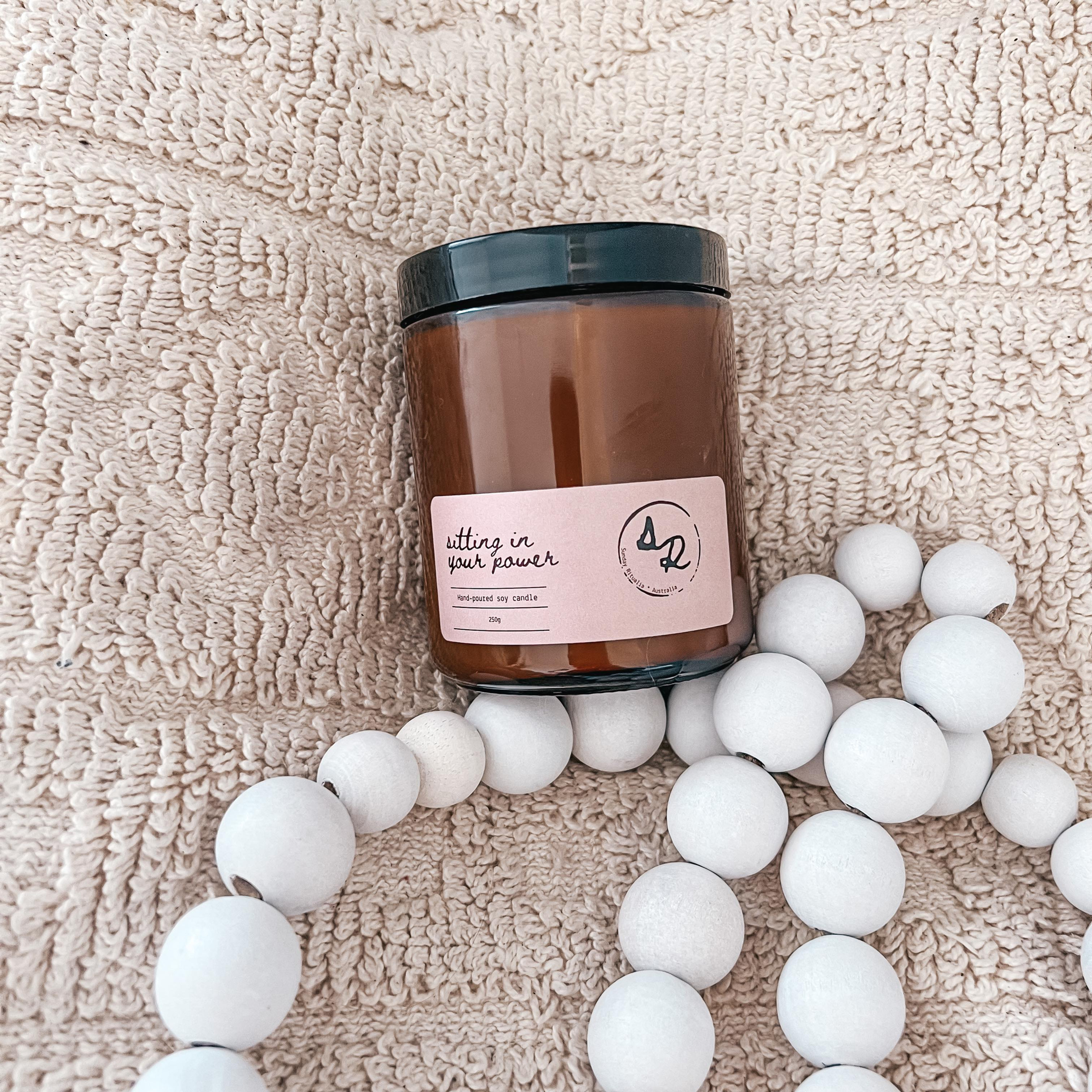 "Sitting in your power" - Meditation Candles