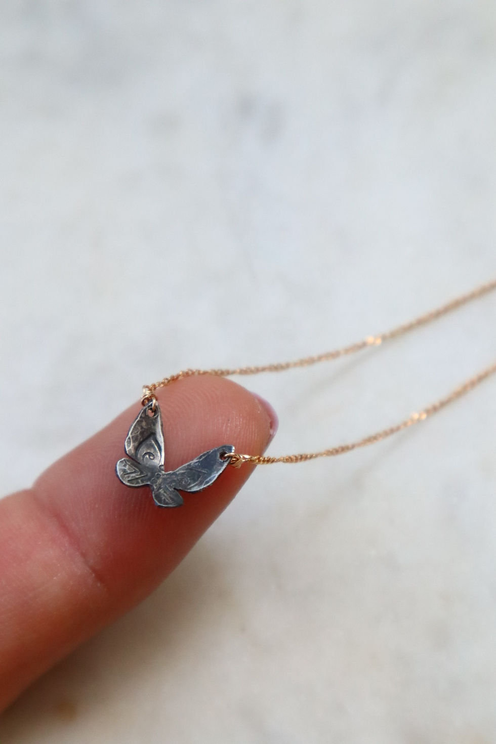 Thumbnail: Mini Butterfly Minimalist Necklace