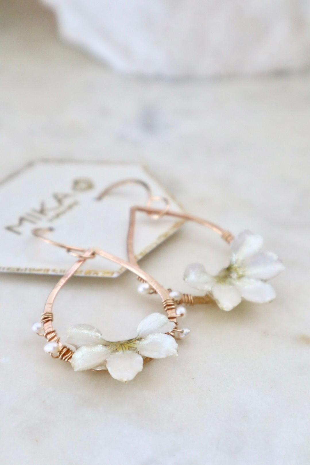 Naupaka & Pearl Earrings