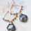 Thumbnail: Fossilized Grey Coral Bali Beaded Earrings