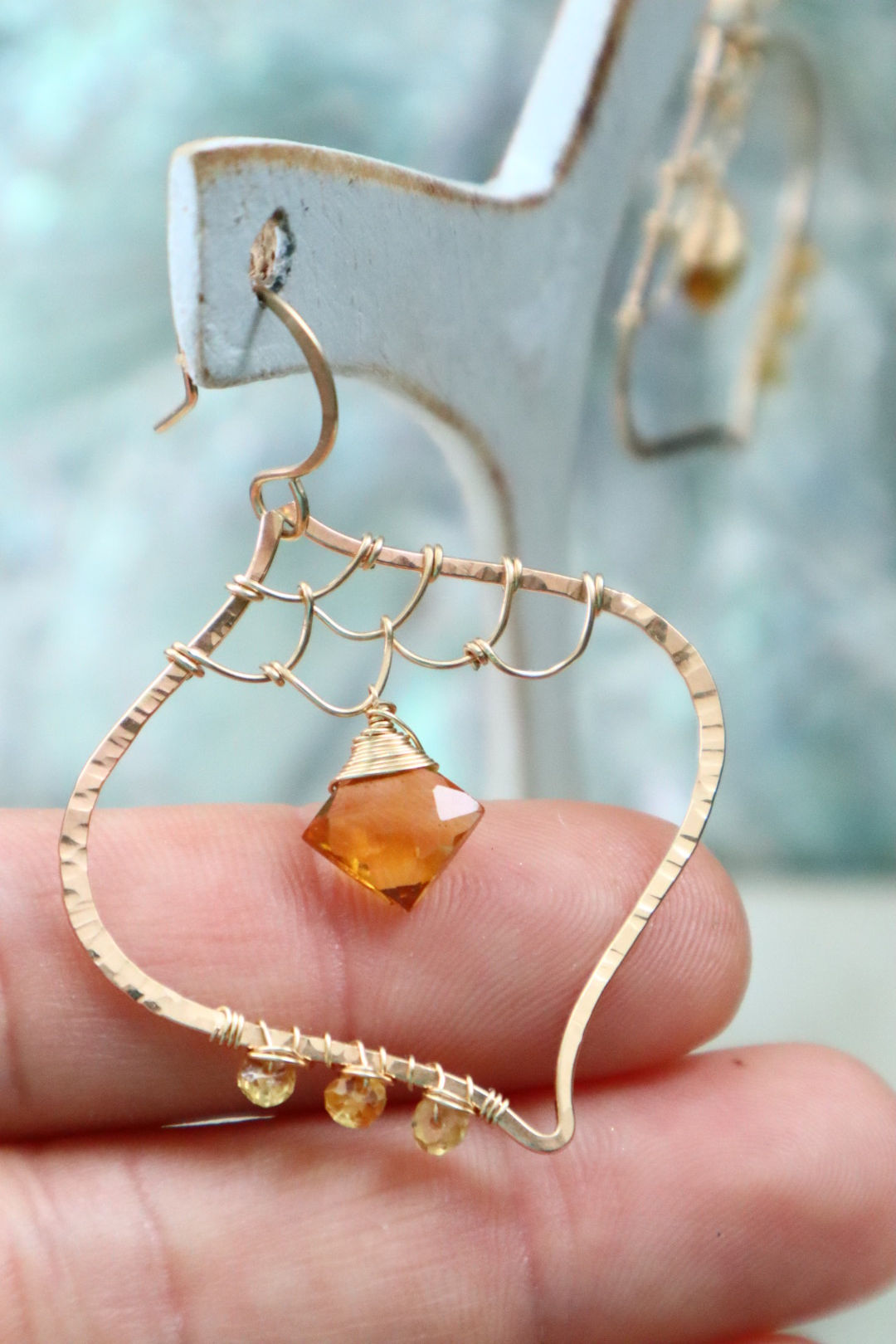 Citrine Bali Mermaid Earrings