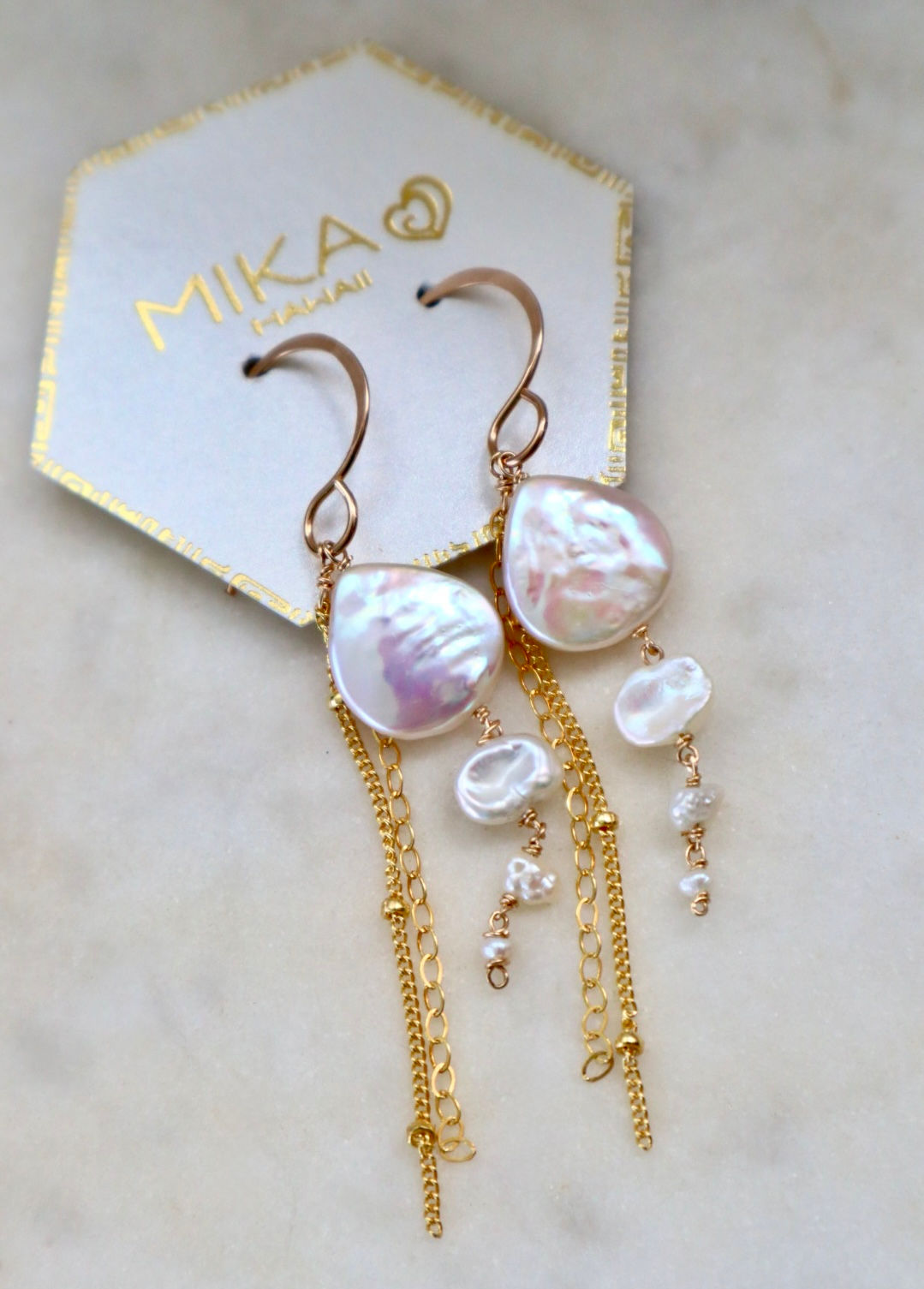 Freshwater Pearl Tassel Drop Earrings