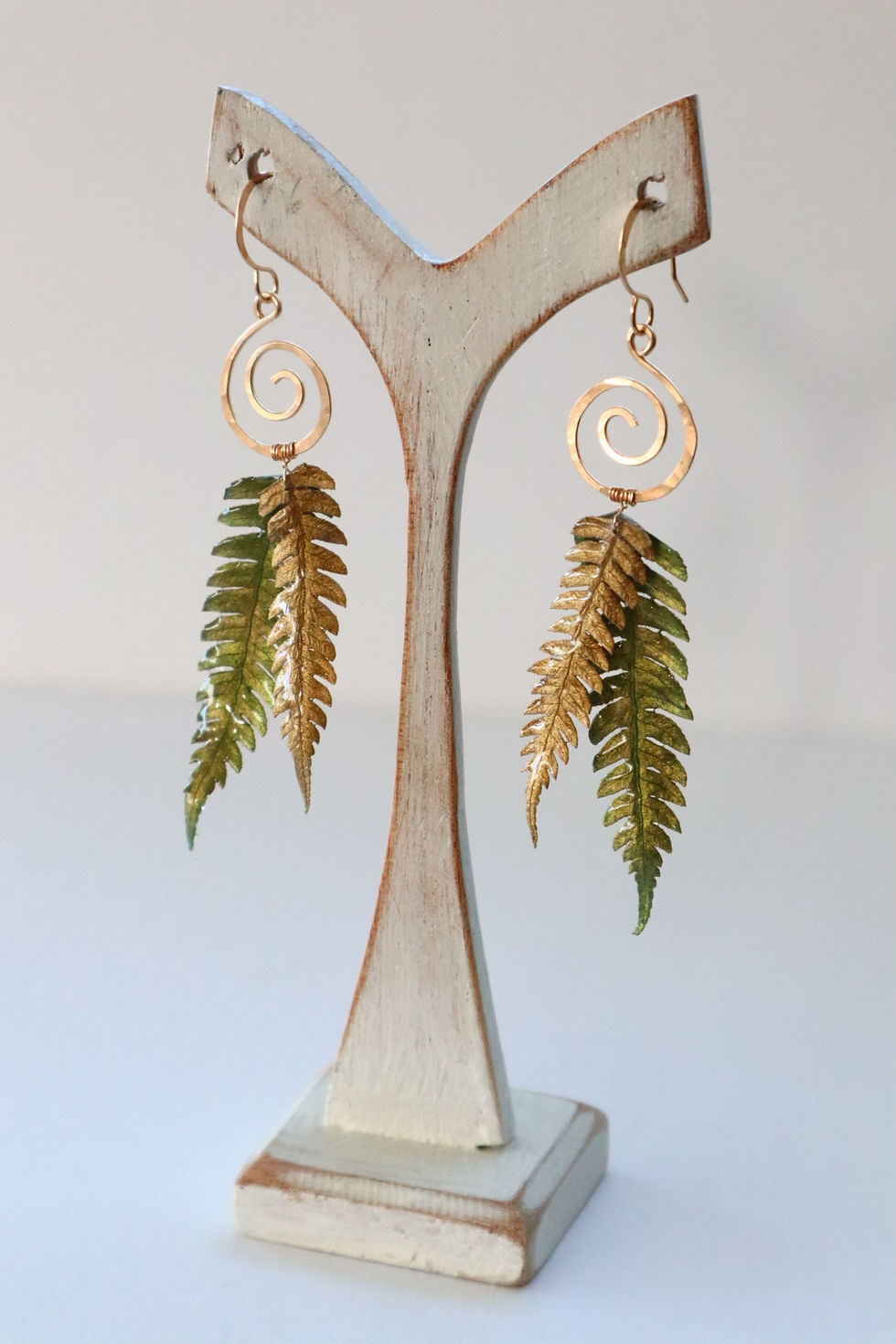 Thumbnail: REAL Preserved Fern Earrings 14K GF
