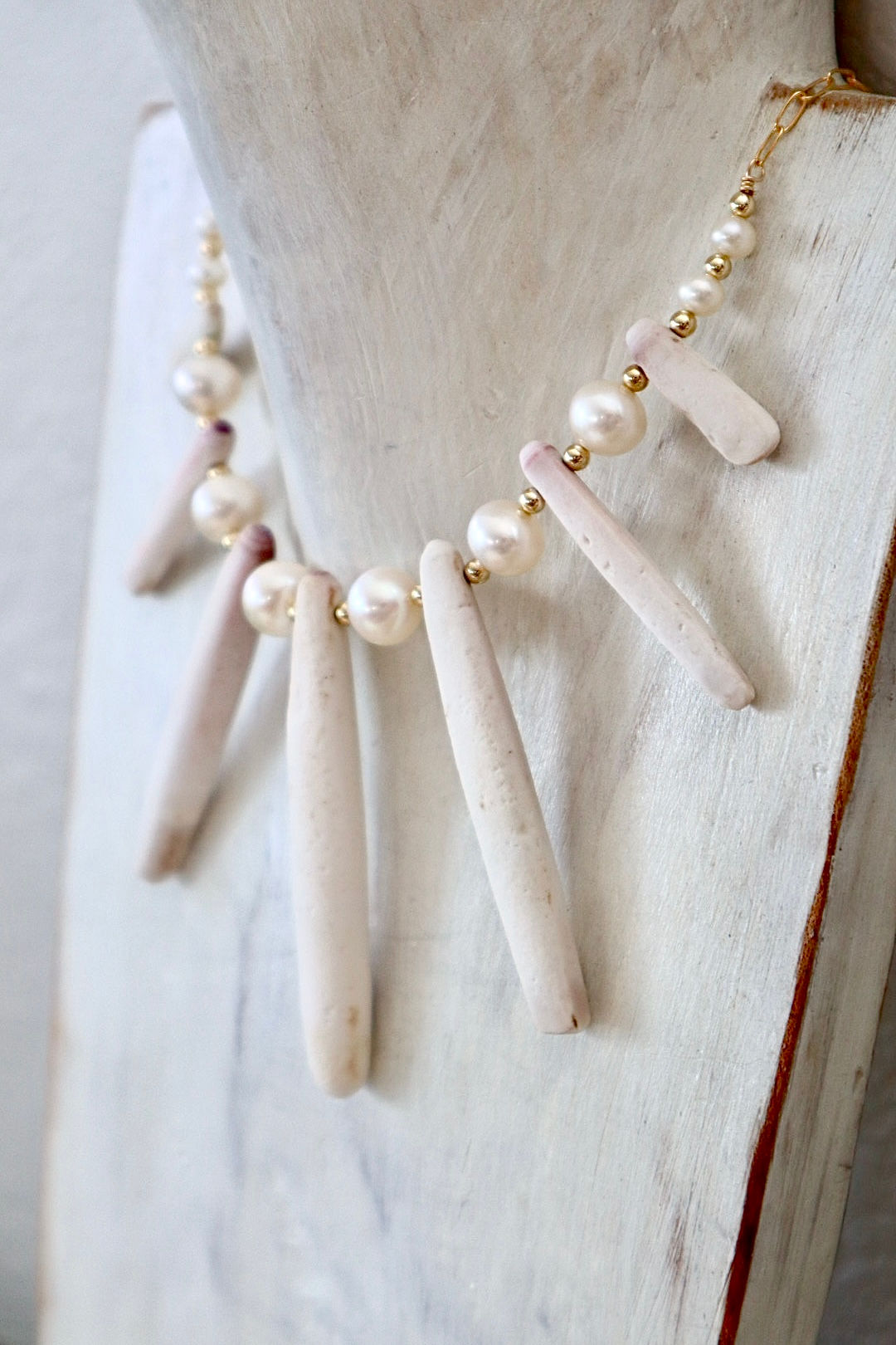 Urchin Spike Pearl Necklace