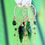 Thumbnail: Green Carved Leaf Dreamcatcher Earrings
