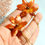 Thumbnail: Orange Orchid Kyanite Dangle Earrings