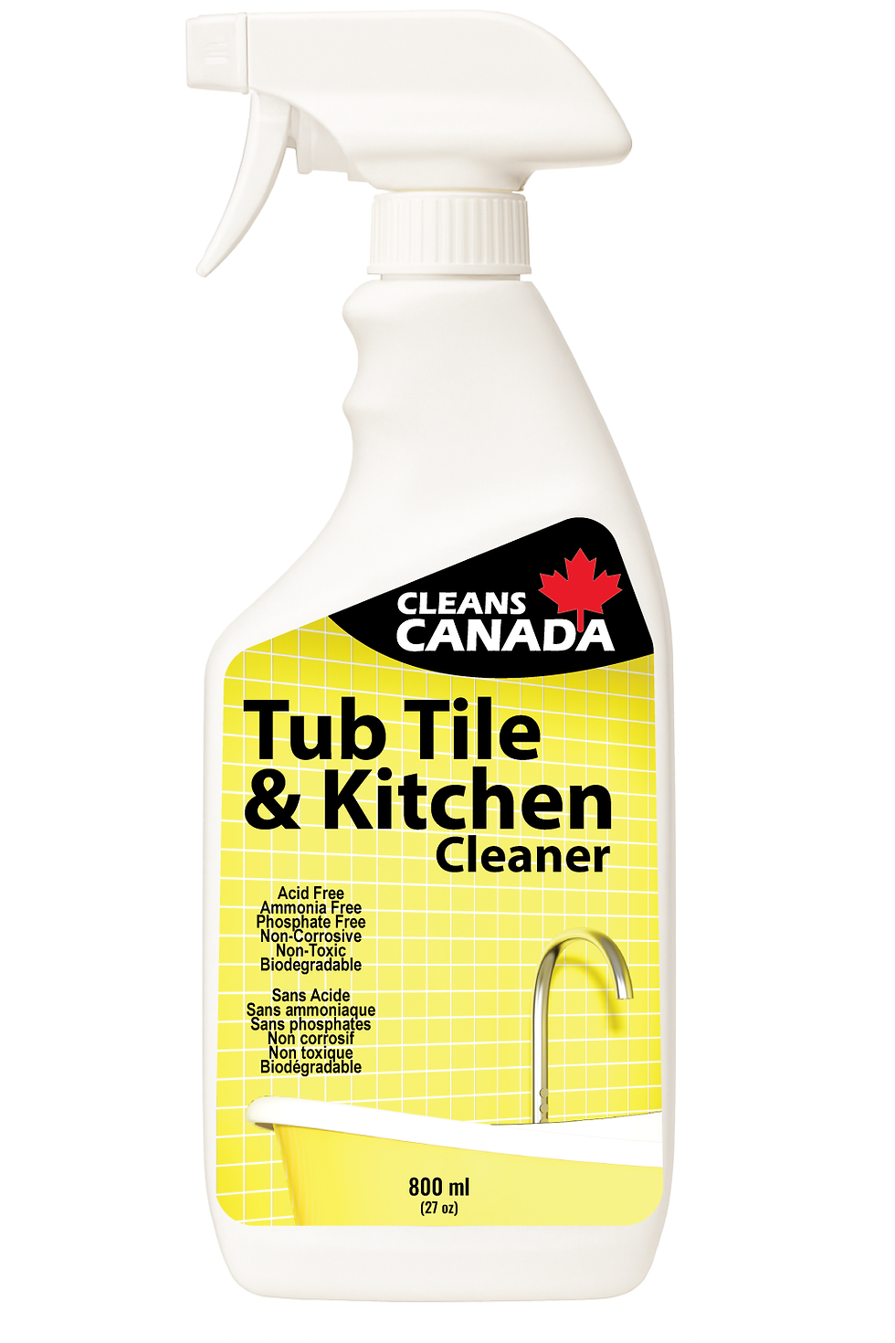 Cleans Canada Tub Tile & Kitchen 800ml Made in Canada
