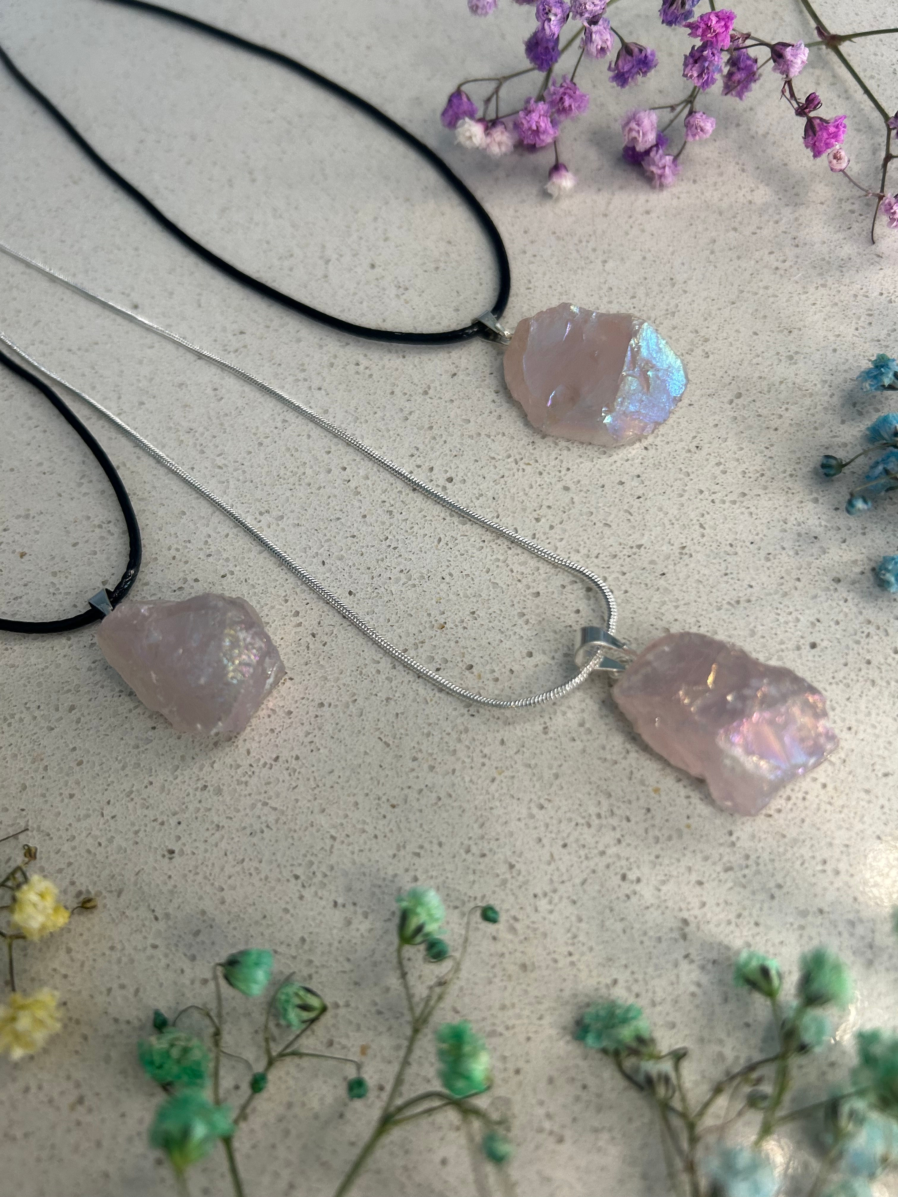 Rose quartz necklace
